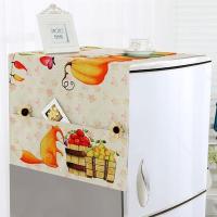 家用冰箱盖布滚筒洗衣机罩防尘布冰箱罩布艺盖巾单双开门简约现代|南瓜狐狸 单开冰箱洗衣机55x140厘米