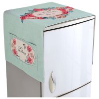 家用冰箱盖布滚筒洗衣机罩防尘布冰箱罩布艺盖巾单双开门简约现代|绿欧花 滚筒防水加厚款60x140厘米