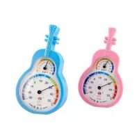 高精度卡通儿童房温湿度计室内家用婴儿房可挂可摆温度表带支架|小提琴款蓝色