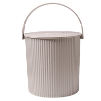 水桶凳塑料加厚带盖可坐幼儿园收纳桶洗澡篮钓鱼桶手提家用储水桶|灰色高26cm中号