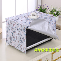 防水防晒微波炉套定做格兰仕微波炉罩美的电烤箱罩厨房防油防尘罩|白色蝴蝶 尺寸K:45*35*32(全包拉链款)