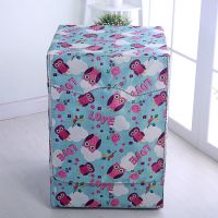 雨伞布上开盖洗衣机罩牛津布加厚全自动生活防水洗衣机套防尘罩|猫头鹰绿[推荐牛津布带注水口] A款全自动上开盖