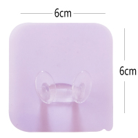 透明无痕挂钩房顶天花板强力粘钩白灰墙壁石灰墙蚊帐承重吸盘挂勾|紫色插座挂钩(6*6)20个装