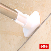 不锈钢阳台伸缩晾衣杆免打孔窗帘杆卫生间浴室门帘杆衣橱衣架杆|升级加厚长方头110CM-204CM