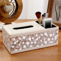 欧式抽纸盒多功能纸巾盒特惠客厅茶几纸抽盒桌面遥控器收纳盒|线长盒-银石头