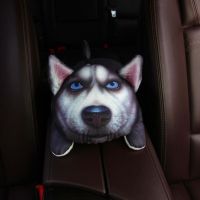 汽车用品扶手箱遮阳板纸巾抽挂式车载纸巾盒椅背抽纸盒车内卡通|直视哈士奇