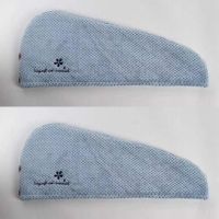 双层加厚干发帽吸水速干女浴帽长发成人学生裹头发速干帽发巾|浅蓝+浅蓝(2条)