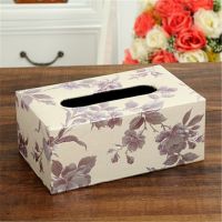 欧式纸巾盒家用客厅餐厅抽纸盒创意饭店餐巾纸抽盒子木|紫气东来(1个装) 纸巾+收纳一体盒