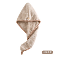干发帽女湿头发强吸水双层加厚速干毛巾超儿童巾网红款擦|加厚款:卡其色