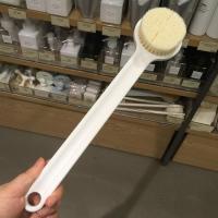 日本洗澡刷子长柄软毛沐浴刷后背刷搓澡搓背神器|白色2个装