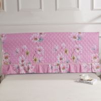 印花床头罩夹棉蕾丝防尘套简约加厚半包全规格保护套|花蔓粉半包款 1.8m宽