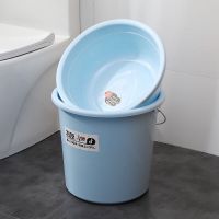 水桶加厚洗衣洗澡桶塑料宿舍提水桶洗车水提桶|‍中‍套‍蓝