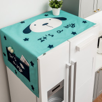 棉麻冰箱布盖巾洗衣机罩盖布单开对开双开门冰箱防|卡通BOY狗狗冰箱盖布 60*170cm（双开门冰箱）
