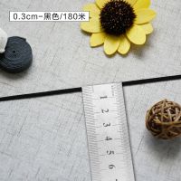 中厚松紧带宽橡筋扁衣服橡皮筋黑白色弹力裤子细服装辅料裤腰diy|3毫米黑色一卷[180米]