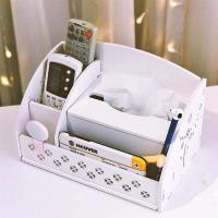 多功能抽纸盒纸巾盒家用客厅茶几遥控器收纳盒欧式创意餐巾纸盒|白色幸运草纸巾盒