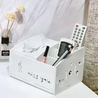 多功能抽纸盒纸巾盒家用客厅茶几遥控器收纳盒欧式创意餐巾纸盒|小鱼白色811纸巾盒
