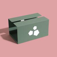 纸巾盒家用客厅创意网红铁收纳盒北欧免打孔厨房洒店抽纸餐巾盒|牛油绿多边形款加厚款