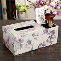 多功能纸巾盒时尚创意抽纸盒家用遥控器收纳盒餐厅客厅酒店纸抽盒|长盒-国色天香