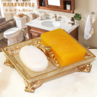 香皂盒北欧ins家居肥皂盒沥水欧式创意卫生间皂盘时尚皂碟免打孔|欧式线条珍珠黄