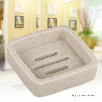 香皂盒北欧ins家居肥皂盒沥水欧式创意卫生间皂盘时尚皂碟免打孔|香槟色新款石沙方块皂盒