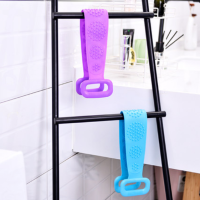 硅胶搓澡巾男女强力搓背搓泥搓灰神器长条后背皮洗澡沐浴刷子|60厘米+70厘米各一条(颜色随机)