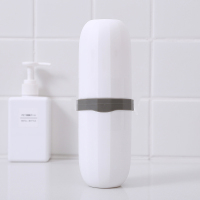 简约北欧旅行牙具套装洗漱用品便携式牙膏牙刷收纳盒多功能漱口杯|雪山白