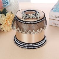 欧式纸巾盒田园蕾丝面包式布艺纸巾盒卷纸抽餐巾套家居车载抽纸盒|锦瑟土豪金 小盒