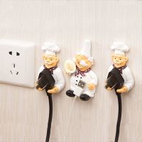 2/3个装 插头挂钩壁挂架强力贴粘胶厨房电源收纳支架插座可爱粘钩|1个脚托款+2个手托款