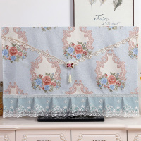 布艺电视机罩盖布防尘罩中式布艺盖巾42寸50寸55寸65寸液晶电视套|语珊-蓝色 40英寸