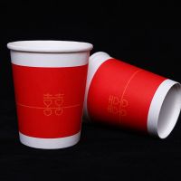 加厚结婚庆用品婚宴一次性红色纸杯婚礼喜庆敬茶杯水杯喜杯子大全|图14【100个】