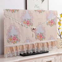 布艺电视机罩盖布防尘罩中式布艺盖巾42寸50寸55寸65寸液晶电视套|语珊-棕色 46英寸