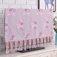 布艺电视机罩盖布防尘罩中式布艺盖巾42寸50寸55寸65寸液晶电视套|银杏叶-紫色 60英寸