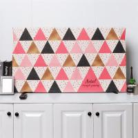 电视机罩子棉麻家用布艺防尘罩套55英寸挂式盖布液晶曲面电视盖巾|浅紫色点点角 42英寸