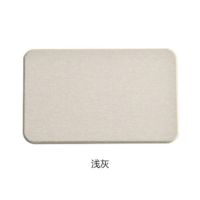 硅藻土吸水肥皂盒长方形沥水皂盘卫生间浴室创意香皂盒硅藻泥皂托|素雅灰