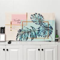 电视机罩子棉麻家用布艺防尘罩套55英寸挂式盖布液晶曲面电视盖巾|飞绿叶 32英寸