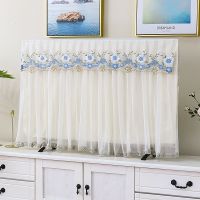 电视罩防尘罩电视机罩套开机不取55寸挂式蕾丝50液晶65寸包边家用|花间寻梦蓝取下款 52寸