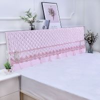 全包床头罩弹力款防尘罩半包床头套仿真丝加厚1.2/1.5/1.8/2/2.2|真丝粉色 (床头宽2.2米)