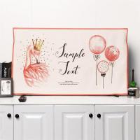 电视机罩子棉麻家用布艺防尘罩套55英寸挂式盖布液晶曲面电视盖巾|鸟 42英寸