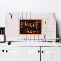 电视机罩子棉麻家用布艺防尘罩套55英寸挂式盖布液晶曲面电视盖巾|极简格 58英寸