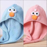 干发帽女吸水速干擦发巾洗头巾神器加厚包头毛巾长发可爱浴帽|两条装(蓝色+皮粉) 七彩花干发帽