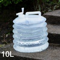 户外pe伸缩水桶5l折叠水桶带水龙头车载食品级野营饮水袋|10L-伸缩水桶