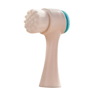 洗脸刷洁面仪手动软毛洗脸刷子洗脸仪去黑头洁面刷|蓝色 1个洗脸刷+2片硅胶粉扑