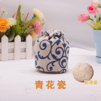 加厚椅子脚套耐磨防滑防噪音桌椅腿套椅子脚垫桌脚保护垫保护套|青花瓷（棉麻）24个