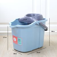 加厚带轮地拖桶挤水桶墩布桶洗拖把桶家用老式手压拧干甩干清洁桶|蓝色