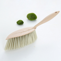 精致树叶型床刷叶子床刷毛刷扫炕笤帚软毛除尘刷清洁刷扫床扫帚|米色 一只装