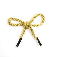 工厂直销拎绳三股绳手提袋绳子三股扭绳礼盒纸盒绳包装袋绳尼龙绳|金黄色 5MM粗35CM长100条