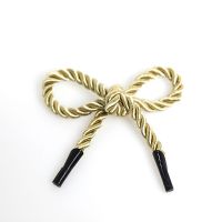 工厂直销拎绳三股绳手提袋绳子三股扭绳礼盒纸盒绳包装袋绳尼龙绳|浅金色 4MM粗35CM长100条