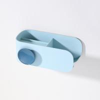 免打孔电吹风机架卫生间置物架家用浴室厕所收纳挂架支架风筒架子|P吹风机架【浅蓝色】