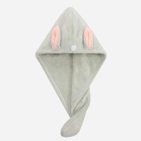 干发帽吸水速干女洗头毛巾擦头发神器可爱成人浴帽包头巾|[兔耳朵]浅绿色