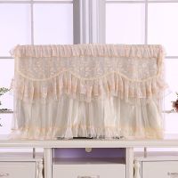 电视机防尘罩防尘布盖布布艺电视罩套开机不取电视套蕾丝55寸液晶|虞美人-米色 46/47英寸